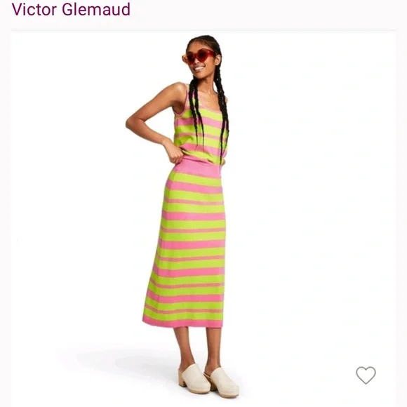 Victor Glemaud x Target Striped Midi Sweater Skirt and Tank top set S :Box OW2: - Picture 1 of 12
